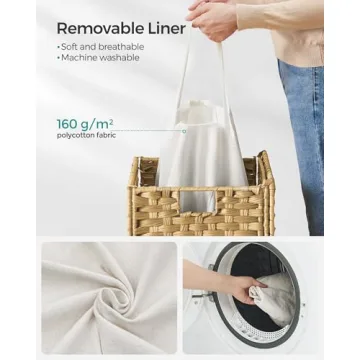 Compact SONGMICS Laundry Hamper with Lid & Handles