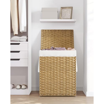 Compact SONGMICS Laundry Hamper with Lid & Handles