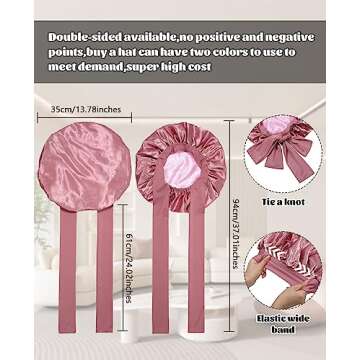 Satin Bonnet for Sleeping Silk Sleep Cap Double Layer