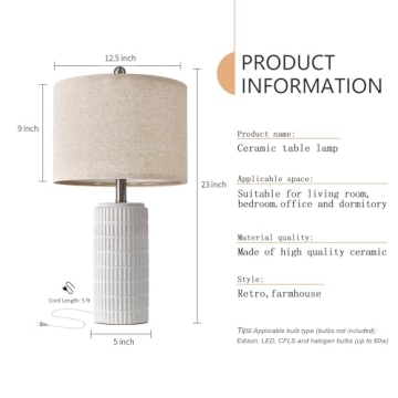 PoKat 23" Farmhouse Table Lamp Set of 2