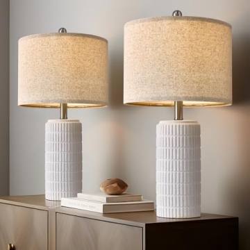 PoKat 23" Farmhouse Table Lamp Set of 2