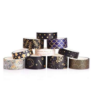 DAPUTOU 10 Rolls Washi Tape Set for Crafting and More