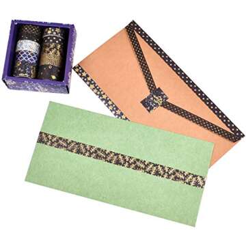 DAPUTOU 10 Rolls Washi Tape Set for Crafting and More