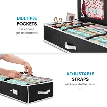 ZOBER 40 Inch Gift Wrapping Paper Storage Organizer