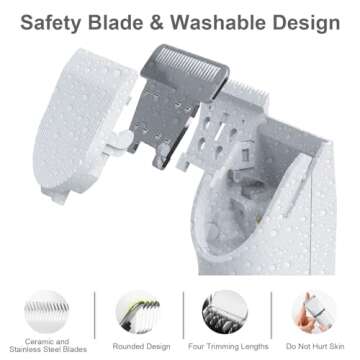 KIKETECH Dog Clippers for Grooming - Cordless Pet Nail Grinder for Small Dog Cat Rabbit Grooming Supplies, Low Noise Dog Clippers for Trimming Hair on Paws, Eyes, Ears, Face, Rump, PinkRose