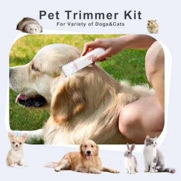 KIKETECH Dog Clippers for Grooming - Cordless Pet Nail Grinder for Small Dog Cat Rabbit Grooming Supplies, Low Noise Dog Clippers for Trimming Hair on Paws, Eyes, Ears, Face, Rump, PinkRose
