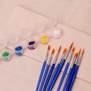 120 Mini Paint Pots with Brushes for Easy Crafting