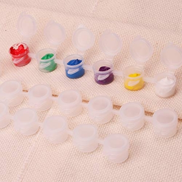 120 Mini Paint Pots with Brushes for Easy Crafting