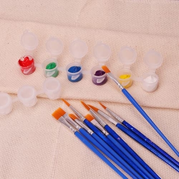 120 Mini Paint Pots with Brushes for Easy Crafting