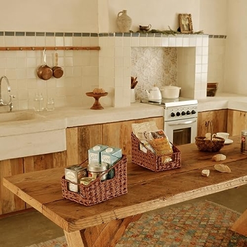 GRANNY SAYS Wicker Storage Baskets Waterproof with Handles