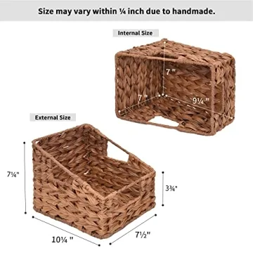 GRANNY SAYS Wicker Storage Baskets Waterproof with Handles
