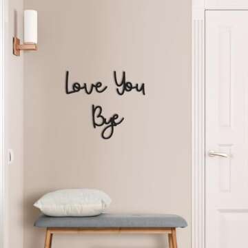 Dripykiaa Love You Bye Wood Sign Home Decor Boho Decor Wall Decor Express Love and Warm for Your Fam...