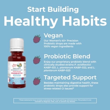 Organic Probiotic Liquid Drops for Women's Digestive Health