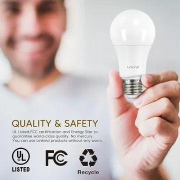 Linkind A19 LED Bulbs Dimmable 2700K Soft White 6 Pack