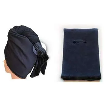 Hair RePear Ultimate Short Hair Towel - Anti Frizz Premium Cotton Product - Enhance Healthy Natural Hair Perfect for Plopping Wrapping Scrunching Curly Wavy Straight Hair