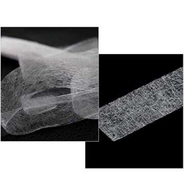 2 Pack Hem Tape Iron-on Adhesive Each 70 Yards Fabric Fusing Hemming Tape for Clothes (1/2 Inch and 1Inch)