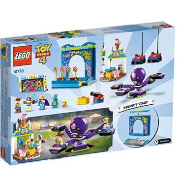 LEGO Disney Pixar’s Toy Story 4 Buzz Lightyear & Woody’s Carnival Mania 10770 Building Kit, Carnival Playset with Shooting Game & Toy Story Characters (230 Pieces)