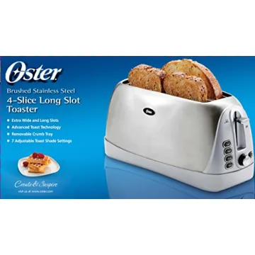 Oster Stainless Steel 4-Slice Long Slot Toaster