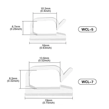 XHF 3/4” Cable Clips 60pcs – Ultimate Cord Organizer