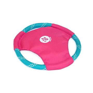 ZippyPaws Rope Gliderz - Durable Outdoor Dog Frisbee Toy, Soft Pet Flying Disc for Beach & Pool, Int...