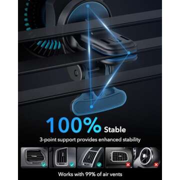 ESR HaloLock Magnetic Car Charger for Fast Charging