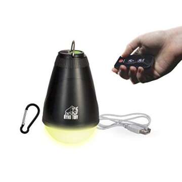 Ryno Tuff Waterproof Rechargeable Outdoor LED Camping Lanterns with Remote Control & Mosquito Bug Re...