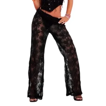 BOLLEY JOSS Women's Sexy See Through Mesh Pants