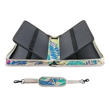 YOUSHARES 160 Slots Colored Pencil Case - Colorful Oxford Fabric Large Capacity Pen/Pencil Organizer with Strap for Watercolor Pencils, pens and Make up Brush (Colorful Aqua)