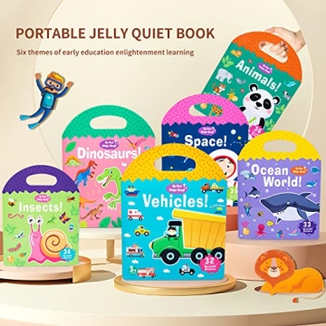 MIKNEKE Quiet Book - Reusable Learning Sticker Activity for Kids