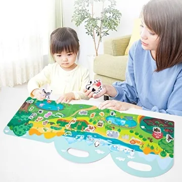 MIKNEKE Quiet Book - Reusable Learning Sticker Activity for Kids