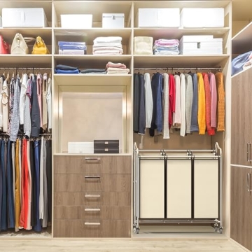 Effortless Laundry Organization with 3-Bag Cart - Chrome