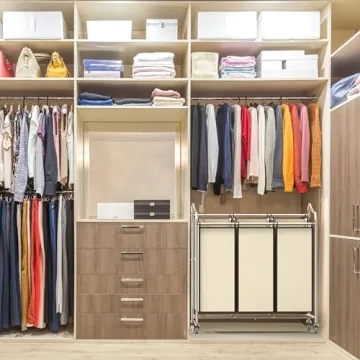 Effortless Laundry Organization with 3-Bag Cart - Chrome