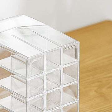 Chic SUNFICON Lip Gloss Organizer - Dustproof & Stylish