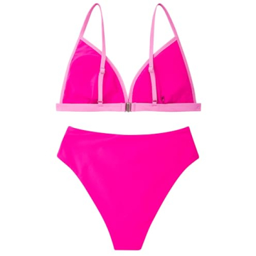 SUUKSESS Women Color Block Triangle Bikini Set for Summer