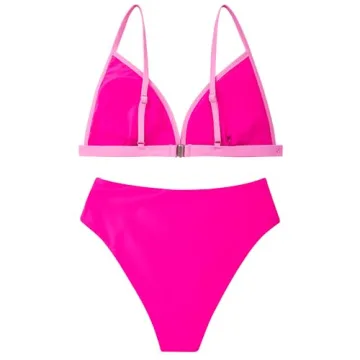 SUUKSESS Women Color Block Triangle Bikini Set for Summer