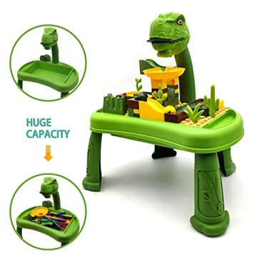 Dinosaur Drawing Projector Table for Kids, Realistic Dinosaur Design Painting Drawing Table LED Projector Childrens Toy Educational Early Learning Sketch Doodle Board for Kids Boys Girls (Dinosaur)