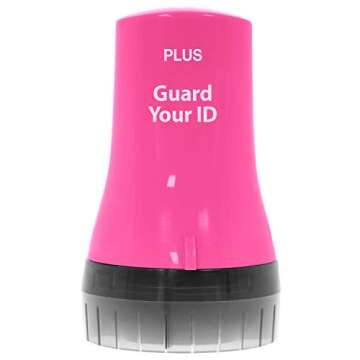 Guard Your ID Wide Advanced Roller 2.0 Identity Theft Prevention Security Stamp Pink