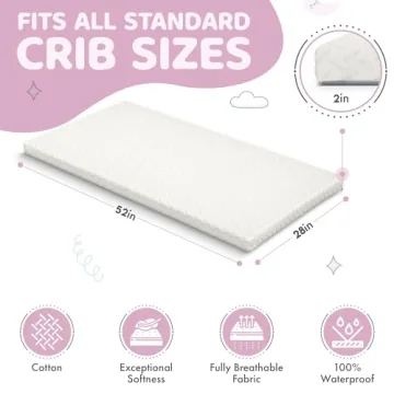 Comfortable Sleepah Crib Mattress Topper - Waterproof