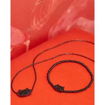 Kendra Scott Elisa Cat Pendant Necklace, Fashion Jewelry for Women, 14k Gold-Plated, Iridescent Drusy