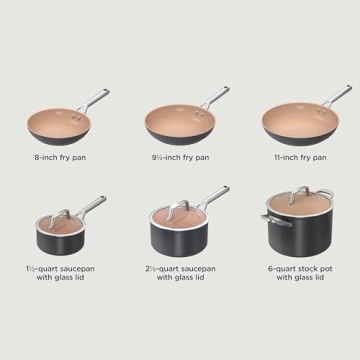 Ninja Nonstick Pots and Pans Set | 9-Piece Ceramic Cookware Set