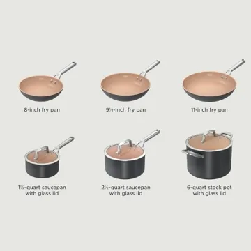 Ninja Nonstick Pots and Pans Set | 9-Piece Ceramic Cookware Set