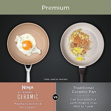 Ninja Nonstick Pots and Pans Set | 9-Piece Ceramic Cookware Set