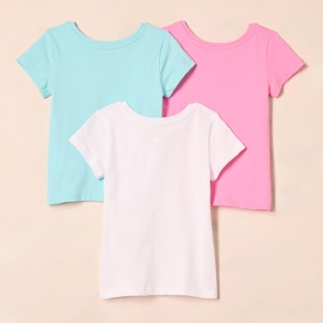 Amazon Essentials Girls' Comfortable T-Shirts Pack of 3