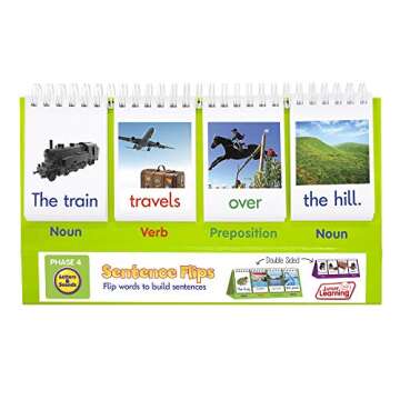 Junior Learning Sentence Flips Double-Sided Flip Stand, Ages 4-6, Vocabulary & Grammar, K-1