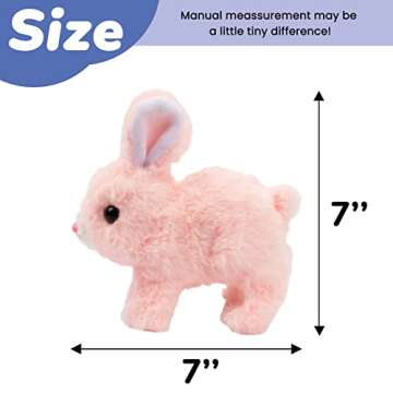 Hopearl Hopping Rabbit Interactive Electronic Pet Plush Bunny Toy with Sounds and Movements Animated...
