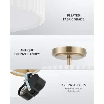 VONLUCE Semi Flush Mount Ceiling Light for Any Space