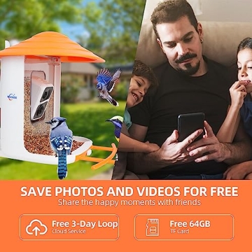 WIZACE Smart Bird Feeder Camera for Bird Watching