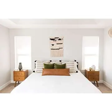 Woven Nook - Modern & Luxurious 12" x 40" Decorative Lumbar Throw Pillow Cover - Durable Quality & Machine Washable - Milo Design - Brown - 1 Pack