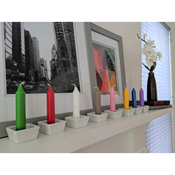 Wicca Wicks Colored Candles for Meditation & Rituals - 48 Pack
