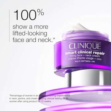 Clinique Smart Clinical Repair Lifting Face + Neck Cream with Peptides + Hyaluronic Acid | Anti-Agin...